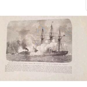 Farragut's Naval Victory In Mobile Harbor Civil War Print